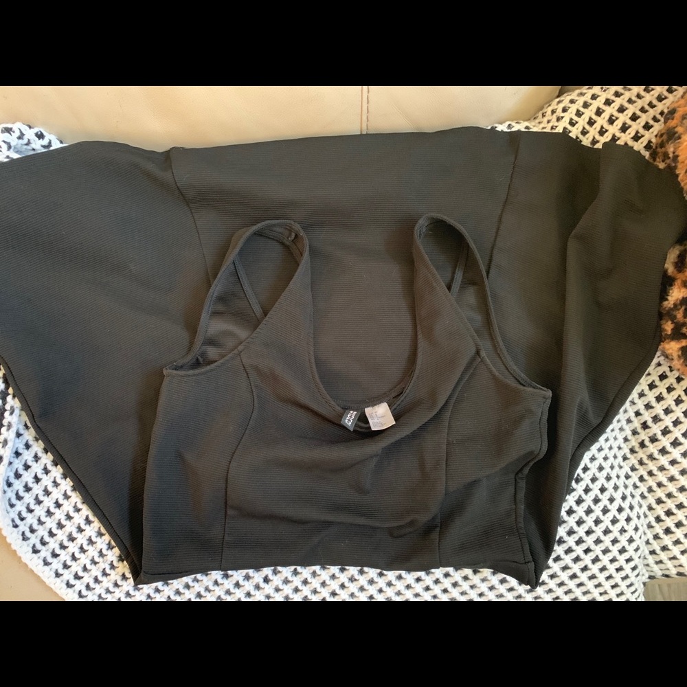 Size 8 Black Skater Dress H&M